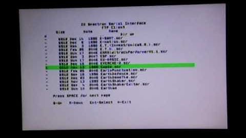 ZX Spectrum FTP client over wifi