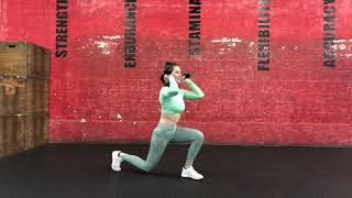 Dumbbell front rack reverse lunge to balance