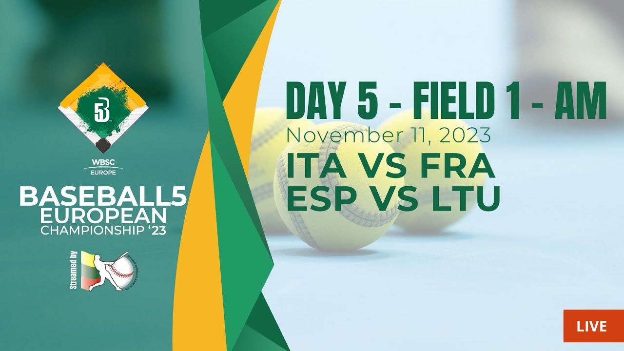 Baseball5 European Championship 2023: Field 1 - Day 5 - Morning Games