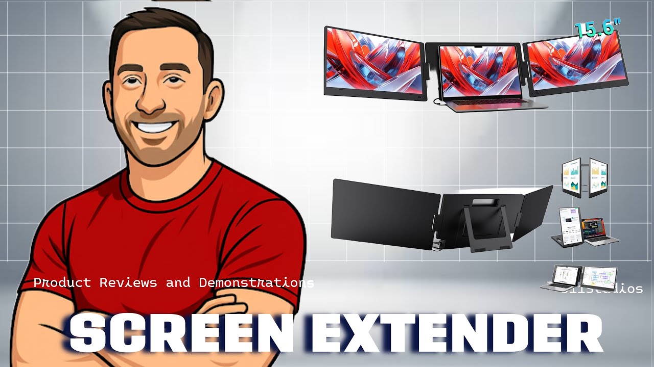 Расширитель экрана ноутбука KYY, 15,6-дюймовый монитор с разъемом Type-C Plug&Play