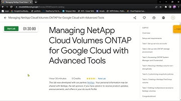 Managing NetApp Cloud Volumes ONTAP for Google Cloud with Advanced Tools || GSP931|| Solution