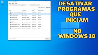 Desativar programas que iniciam com o [Windows 10]