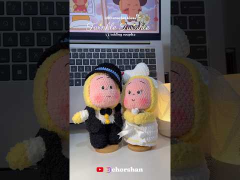 Twinkle couples as wedding gift 👰🏻‍♀️🤵🏻 #crochetideas #crochet #popmart #twinkletwinkle #wedding