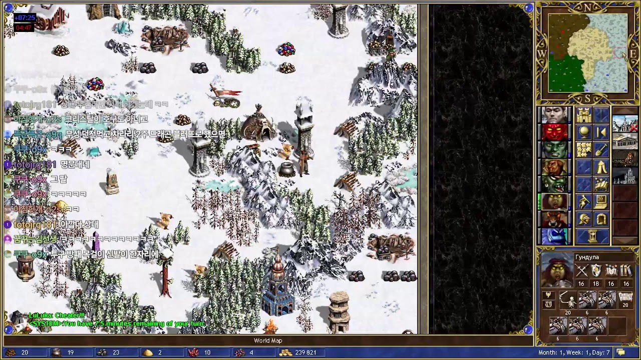 [Homm3 멀티플레이] 타워 vs 네크로 떴냐