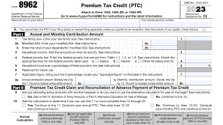 IRS Form 8962 walkthrough (Premium Tax Credit)