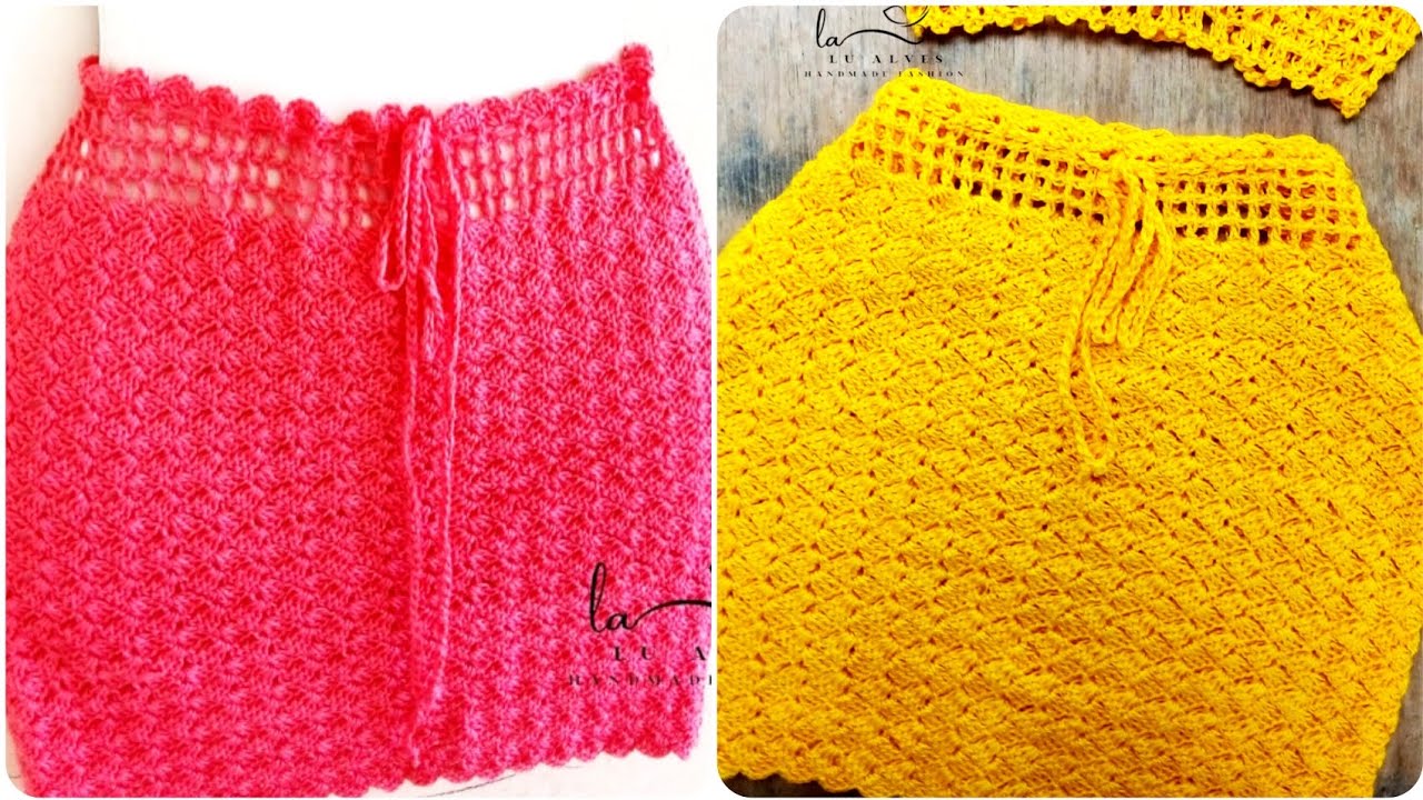 ✂️Saia Ponto Tombadinho em Crochê Passo a passo completo