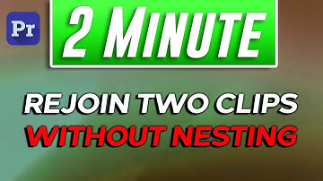 How to Rejoin Two Clips Without Nesting | QUICK AND EASY |adobe premiere pro tutorial