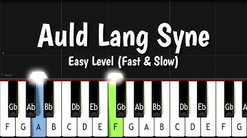 Auld Lang Syne - Fast and Slow (Easy) Piano Tutorial - Beginner