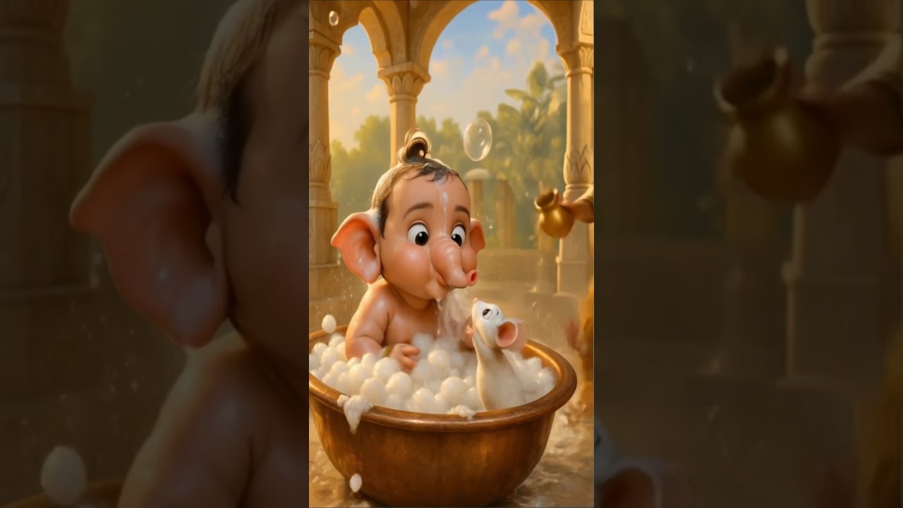 Baby Ganesh’s Cutest School Journey Will Make You Smile! 🎒🐭✨  