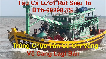 Tàu Cá Lưới Rút Siêu To-BTh.99298.TS-Bình Thuận.Trúng Cả Chục Tấn Cá Chỉ Vàng Về Cảng Lagi 