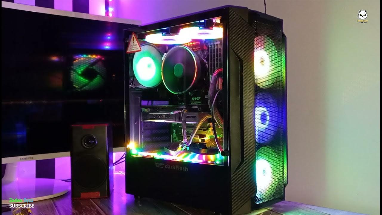 Aigo darkFlash Leo ATX Tempered Glass Gaming Casing - YouTube