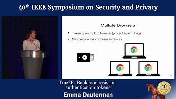 True2F: Backdoor resistant authentication tokens   Emma Dauterman