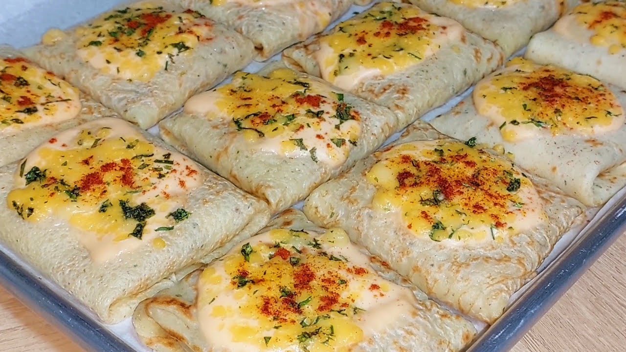 كريب مالح معمر بالدجاج بطعم خيالي 😋 أنجح وصفة كريب و الحشوة و لا أروع 💯