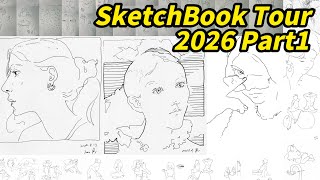 Sketchbook Tour 2026 July to August  | 1min 5min 10min Sketch  | Sketch review