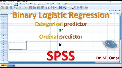 Binary logistic regression with one categorical or one ordinal predictor in SPSS