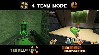 4 Team Mode TFC vs TF2 Side by Side Comparison