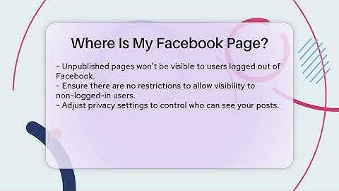 Where Is My Facebook Page? - Everyday-Networking
