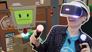Office worker with the psvr! | job simulator (playstation vr gameplay)