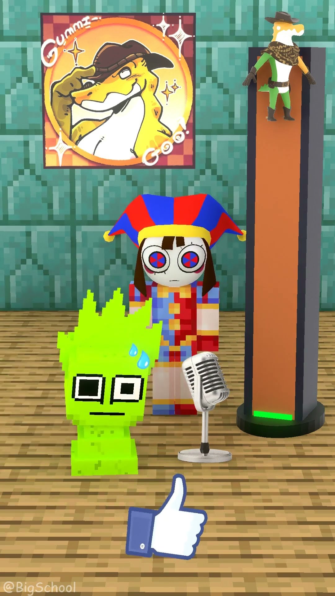 Team Sprunki helped Pomi get the Gummy Goo model! ?