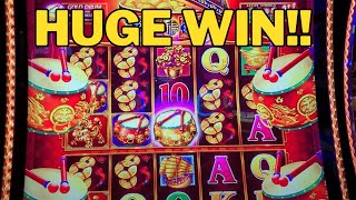 🔴 HUGE WIN on Dancing Drums Power Trio Bonus!! #subscribe #slots #lasvegas #bonus