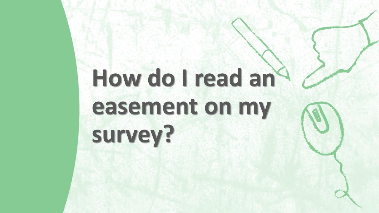 How do I read an easement on my survey? - YouTube