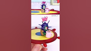 Making SpongeBob Plankton with 3d pen! 🎀🌵 스폰지밥 플랑크톤 만들기