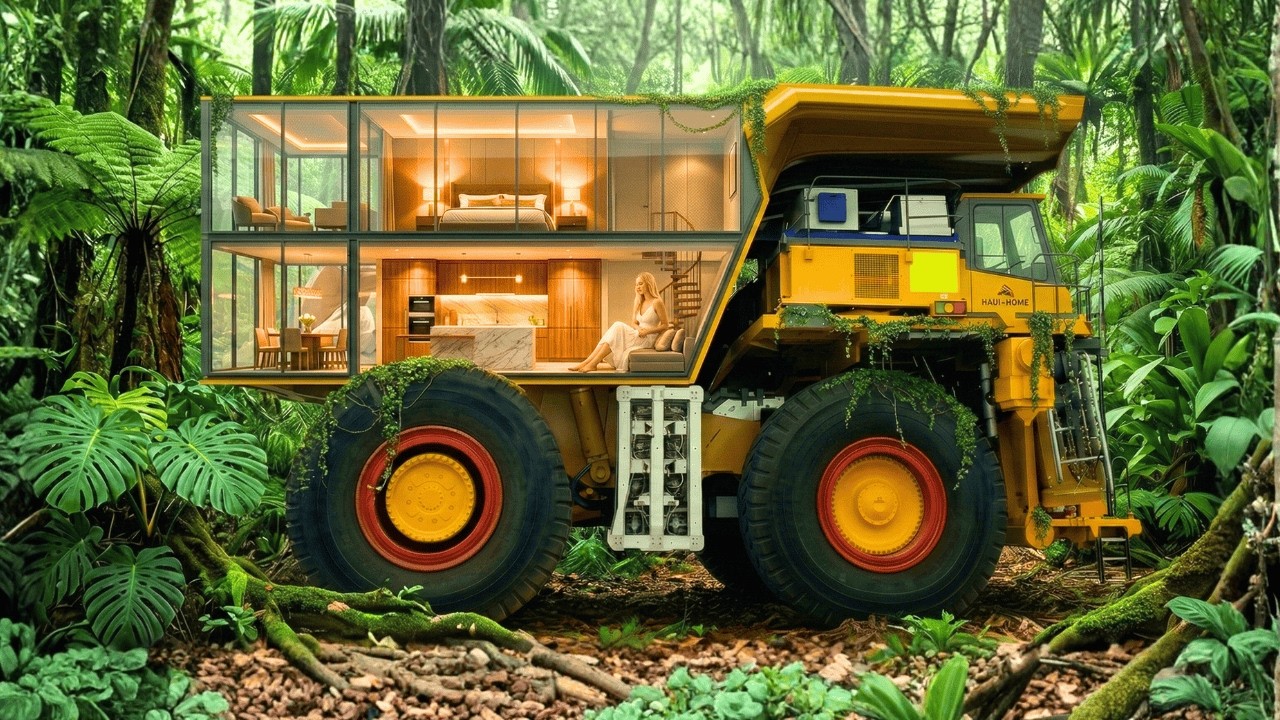 I Transformed an Abandoned Giant Mining Truck Into a Modern Forest Shelter