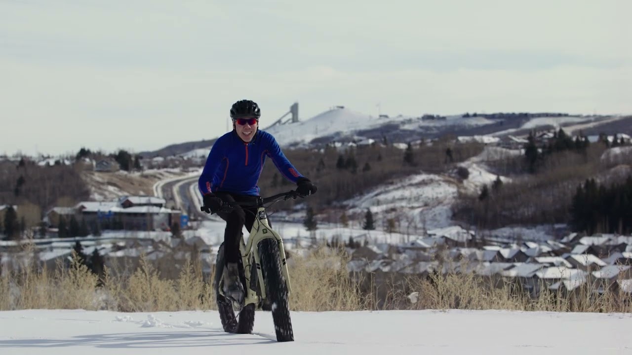 Rockland Park in Northwest Calgary: Winter biking