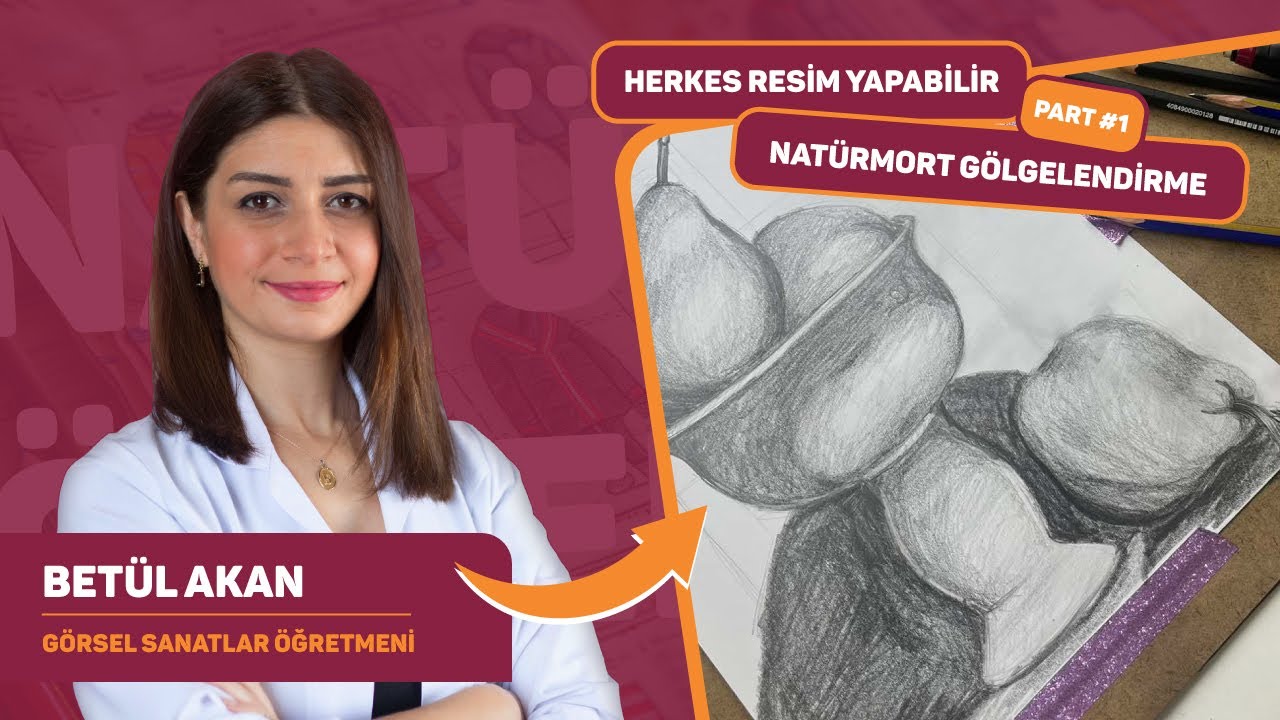 Herkes Resim Yapabilir - Karakalem Natürmort Gölgelendirme