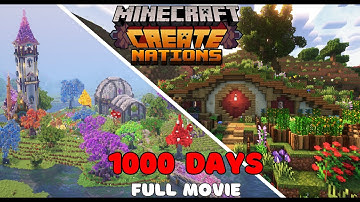 1000 Days FULL MOVIE! | Minecraft Create Mod with Ars Nouveau  (Ep 1-13)