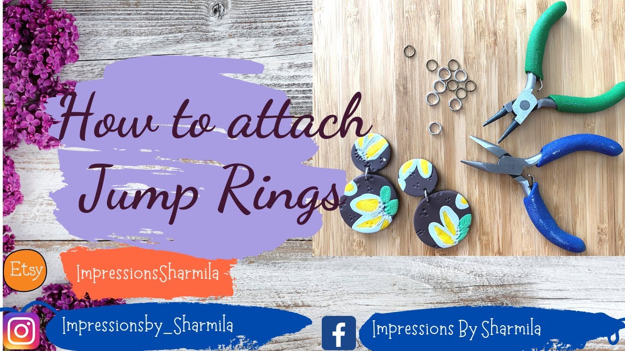 How To Attach Jump Rings For Jewelry. Jump Ring Tutorial Using Polymer Clay.