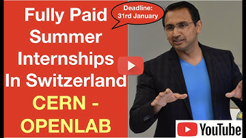 Summer Internship: Fully Paid Summer Internship in Switzerland : CERN OpenLab: (Aniket Singh)