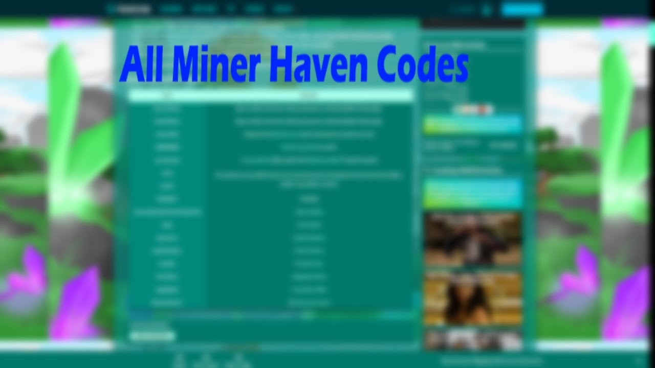 Roblox All Miner Haven Codes - all miners haven codes roblox