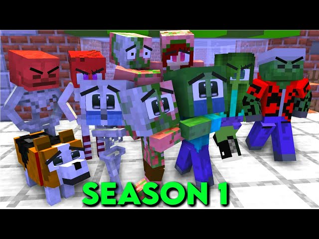 Monster School: Poor Baby Monsters Life (SAD STORY but happy ending) Season 1 - Minecraft Animation class=