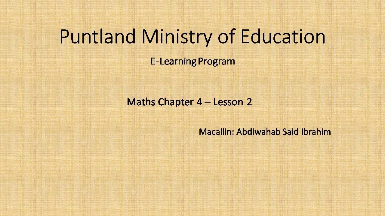 Secondary Math - Chapter 4 - lesson 2 - YouTube