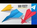 How to Make 3 EPIC Paper Airplanes that FLY FAR — Best Planes in the World — 60s Plane, F-31, Menace
