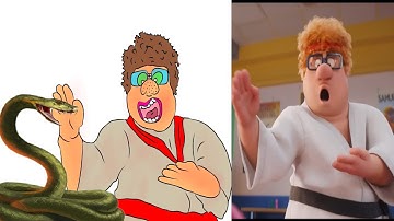 Despicable Me 4 2024 OUCH Edith vs Karate master Scene Movieclips video drawing video