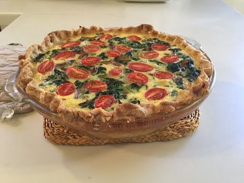 spinach-and-mushroom-quiche