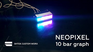 RGB Neopixel 10 bar graph in metal