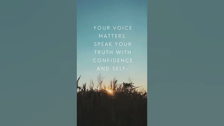 Your voice matters. Speak your truth with confidence and self-respect.