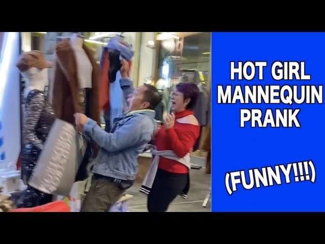 Hot Girls Mannequin Prank | Try not to Laugh! - YouTube