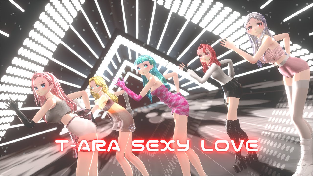 【MMD KPOP】T-ARA(티아라) - Sexy Love(japanese ver.) ／ Miku,Haku,Teto,Rin(Neru) & Luka【4K/60fps】