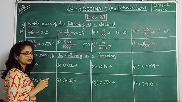 Class 4 Maths Chapter 10: Decimals (An Introduction) | Ex.-39 | Solution | Part-II