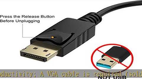 Moread DisplayPort (DP) to VGA Adapter, Gold-Plated Display Port to VGA Adapter (Male to Female) Co
