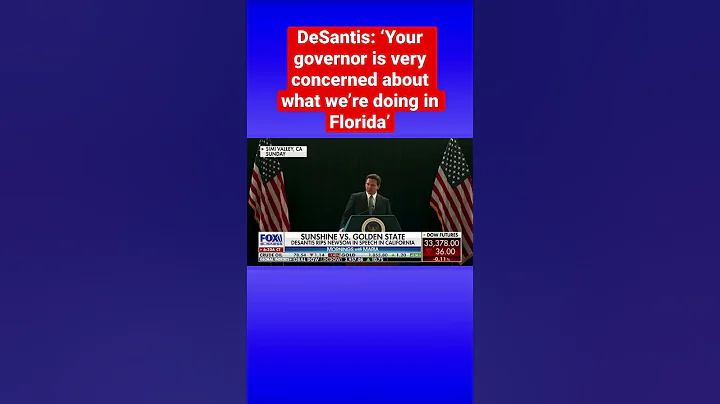 Gov. Ron DeSantis takes shot at Gavin Newsom durin...