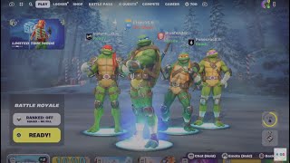 Fortnite TMNT Skins Squad Battle Royale 4-Player Co-Op Ninja Turtles Gameplay