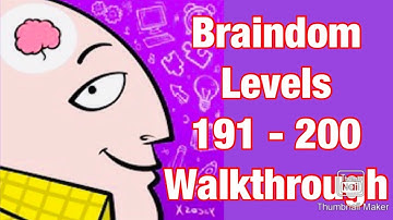 Braindom : Levels 191-200 Walkthrough (Tricky Brain Puzzles)