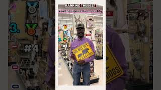 Ranking Best Reading signs at Hobby Lobby #shorts #comedy #fyp #funny