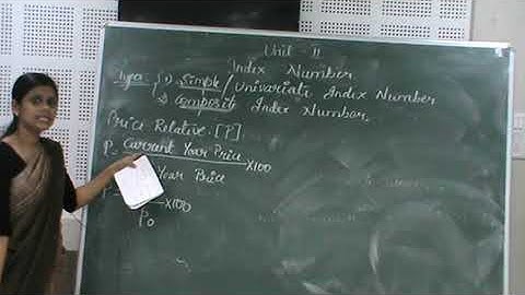 INDEX NUMBERS|| UNIT -2|| STATISTICS|| BY PROF. TABASSUM