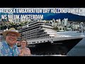 Alaska embarkation day  holland america line ms nieuw amsterdam  complete ship and room tour 2024